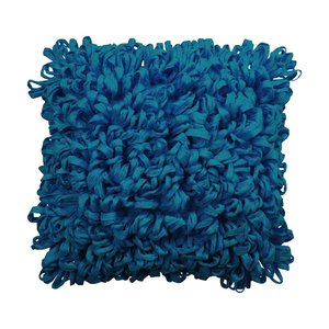 Coussin décoratif aqua en fibres recyclées