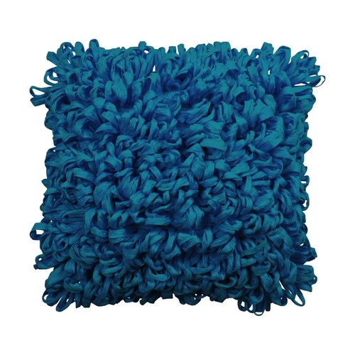 Coussin décoratif aqua en fibres recyclées Coussin décoratif aqua en fibres recyclées