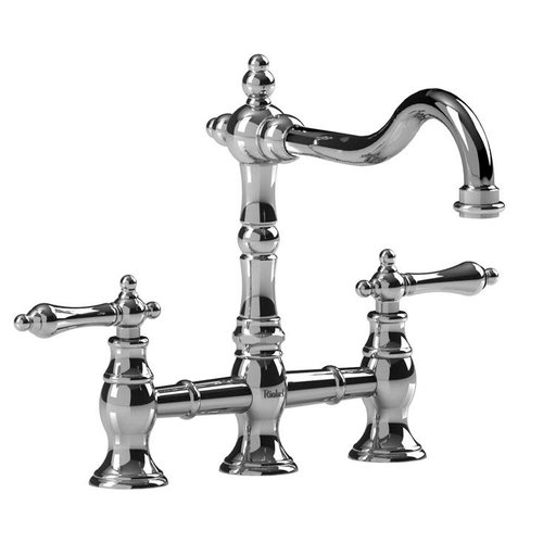 Robinet de cuisine chrome avec poignées Bridge par Riobel Robinet de cuisine chrome avec poignées Bridge par Riobel