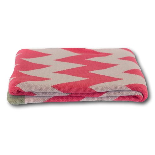 Jeté en coton à motifs de chevrons Jeté en coton à motifs de chevrons