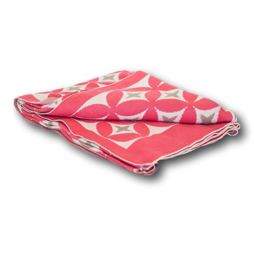 Jeté en coton à motifs de losanges étoilés Jeté en coton à motifs de losanges étoilés
