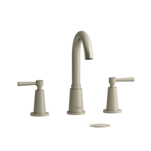 Riobel Robinet de lavabo 8" nickel brossé avec drain Pallace par Riobel Riobel Robinet de lavabo 8" nickel brossé avec drain Pallace par Riobel