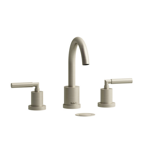 Riobel Robinet de lavabo 8" nickel brossé avec drain Sylla par Riobel Riobel Robinet de lavabo 8" nickel brossé avec drain Sylla par Riobel