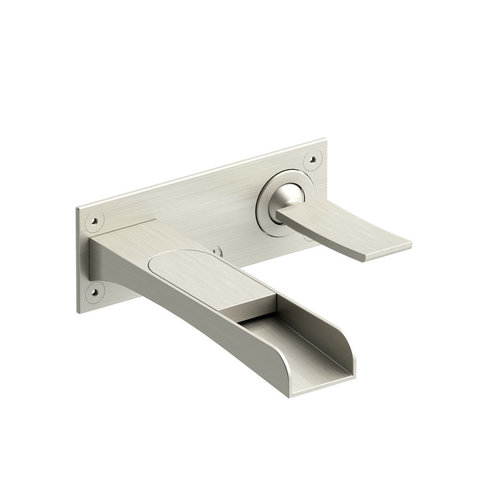 Robinet de lavabo mural nickel brossé Zendo par Riobel Robinet de lavabo mural nickel brossé Zendo par Riobel