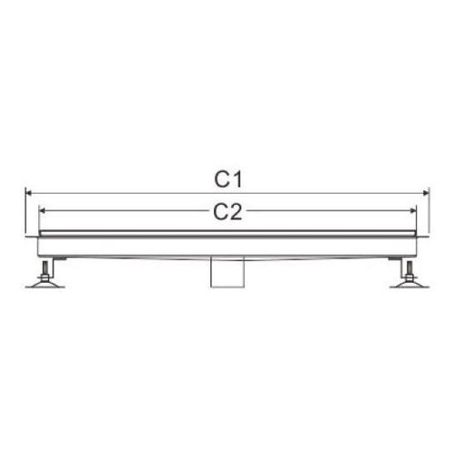 ZITTA Drain linéaire 60'' en acier inoxydable pour douche par Zitta ZITTA Drain linéaire 60'' en acier inoxydable pour douche par Zitta