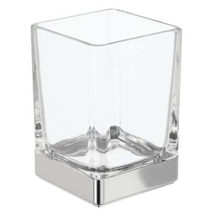 Gobelet de salle de bain verre et chrome Casilla par Interdesign