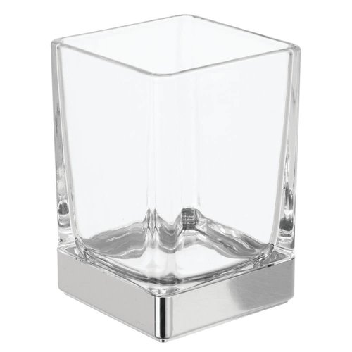 Gobelet de salle de bain verre et chrome Casilla par Interdesign Gobelet de salle de bain verre et chrome Casilla par Interdesign