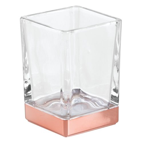 Gobelet de salle de bain verre et cuivre Casilla par Interdesign Gobelet de salle de bain verre et cuivre Casilla par Interdesign