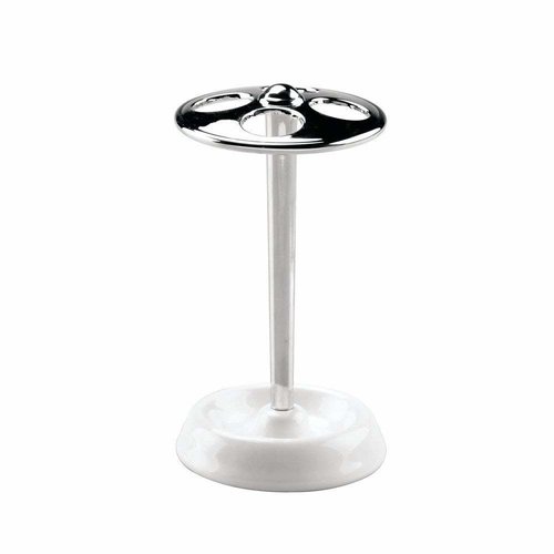 Porte-brosse à dents blanc et chrome York par Inetrdesign Porte-brosse à dents blanc et chrome York par Inetrdesign