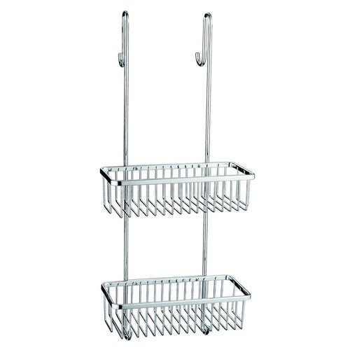 Panier de douche chrome double en inox Panier de douche chrome double en inox