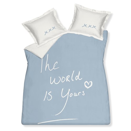 Ensemble de housse de couette bleue The World Is Yours Ensemble de housse de couette bleue The World Is Yours