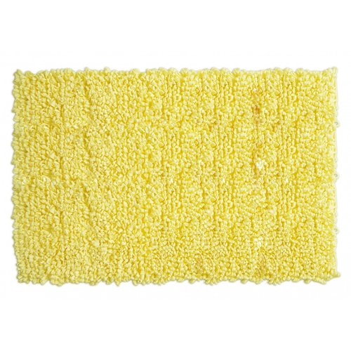 Tapis à bouclettes jaune pâle en fibres recyclées Tapis à bouclettes jaune pâle en fibres recyclées