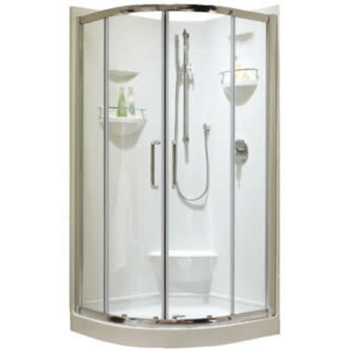 NEPTUNE Porte de douche Belgrade chrome et brume par NEPTUNE NEPTUNE Porte de douche Belgrade chrome et brume par NEPTUNE