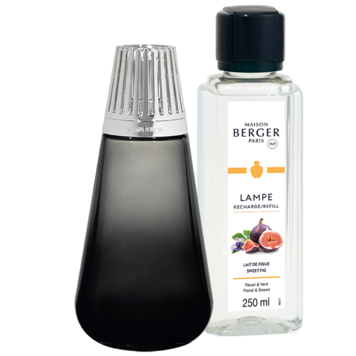 Coffret Lampe Berger Amphora noire + Lait de figue - 250ml (8.5oz) Coffret Lampe Berger Amphora noire + Lait de figue - 250ml (8.5oz)
