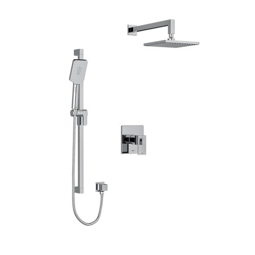Riobel Finition kit de douche KUBIC 2 voies coaxial type t/p chrome par RIOBEL Riobel Finition kit de douche KUBIC 2 voies coaxial type t/p chrome par RIOBEL