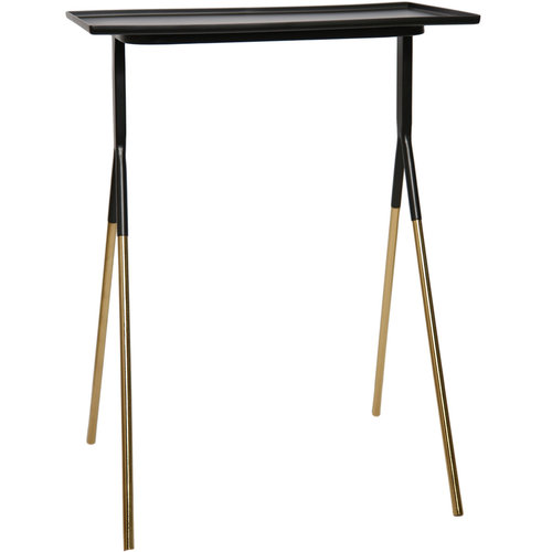 d- PETITE TABLE VALET NOIR/OR 17.25 X 9.5 X 22.5H d- PETITE TABLE VALET NOIR/OR 17.25 X 9.5 X 22.5H