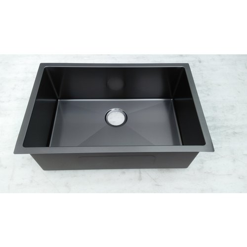 Évier noir sous plan stainless noir 27 x 18 x 9 par LIGANO Évier noir sous plan stainless noir 27 x 18 x 9 par LIGANO