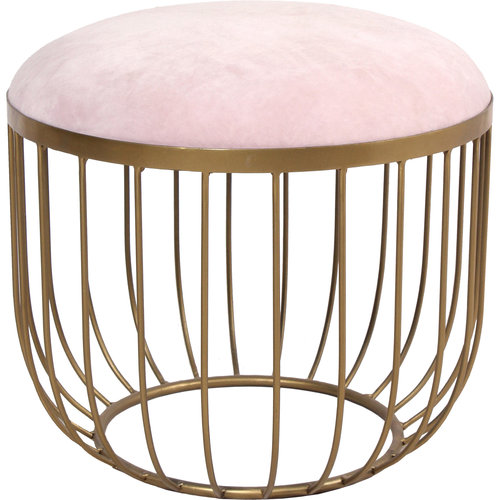 d- BANC CATHY OR ET VELOUR ROSE 18D X 17H d- BANC CATHY OR ET VELOUR ROSE 18D X 17H