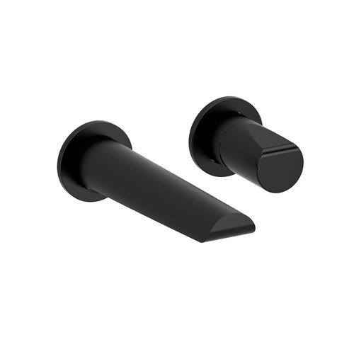 Riobel Robinet de lavabo mural Parabola noir mat par RIOBEL Riobel Robinet de lavabo mural Parabola noir mat par RIOBEL