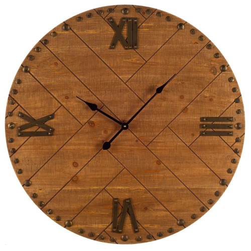 horloge herringbone en bois et metal horloge herringbone en bois et metal