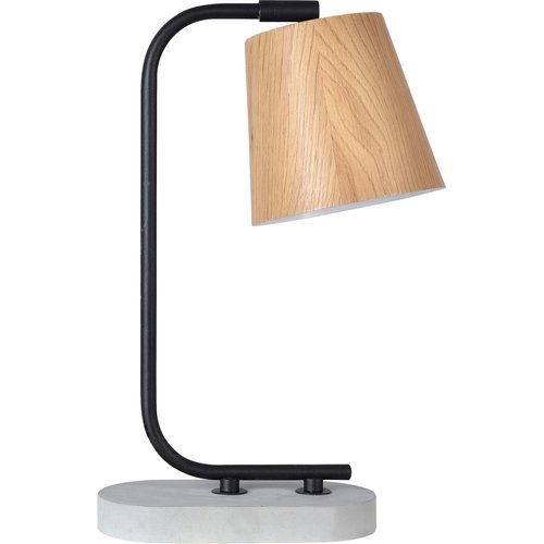 lampe sur table buckland bois/marbre/noir lampe sur table buckland bois/marbre/noir