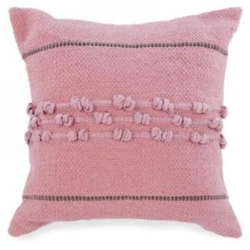 coussin boucle rose