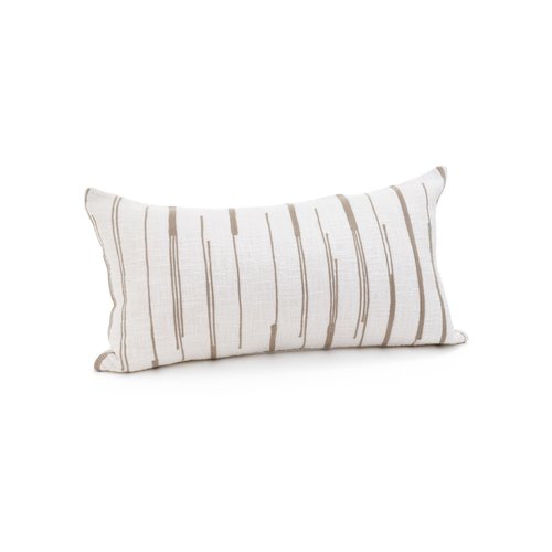 coussin clement blanc/taupe coussin clement blanc/taupe