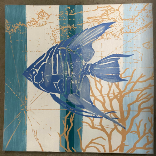 Cadre poisson bleu/beige Cadre poisson bleu/beige