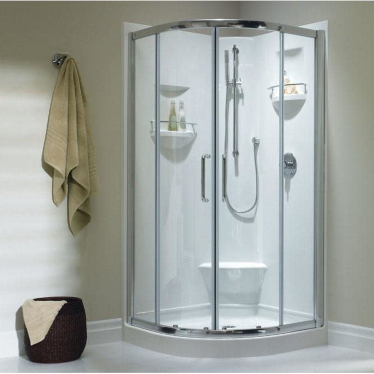 NEPTUNE Porte de douche belgrade coulissante chrome clair centrale