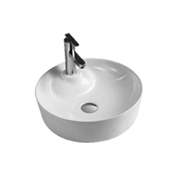 AKKTUEL LAVABO AKTUELL ROND PORCELAINE BLANCHE