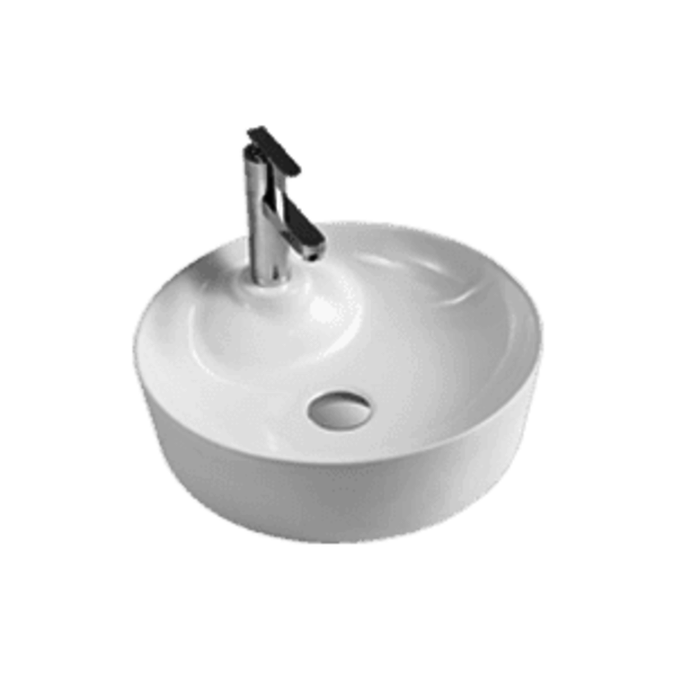 AKKTUEL LAVABO AKTUELL ROND PORCELAINE BLANCHE