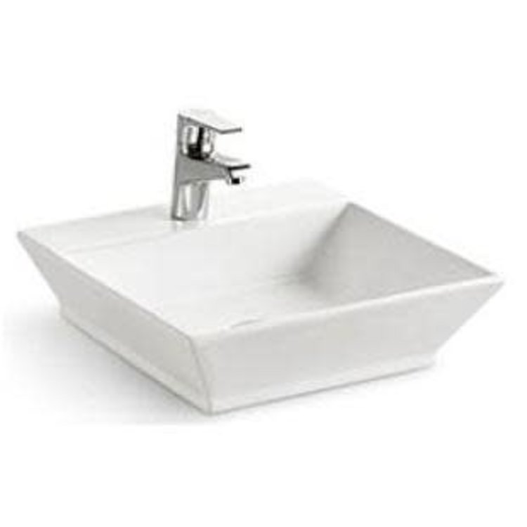 LIGANO LAVABO MODERNO 18 x 18 x 5 MONO BLANC