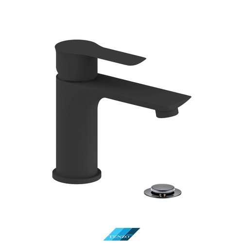 TENZO PRO ROBINET DE LAVABO GALIA MONO NOIR MAT AVEC DRAIN TENZO PRO ROBINET DE LAVABO GALIA MONO NOIR MAT AVEC DRAIN