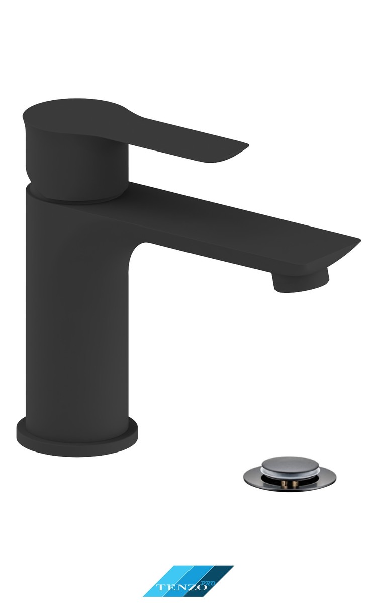 TENZO PRO Robinet de lavabo galia monotrou avec drain noir