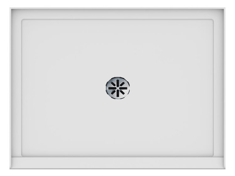 NEPTUNE BASE IMPACT 36X48 DRAIN CENTRAL ALCOVE BLANC