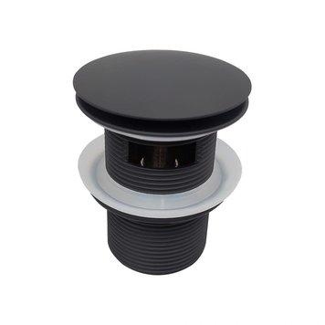 ODASS Drain de bain et trop plein ovale en noir mat