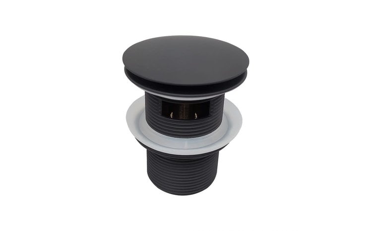 ODASS Drain de bain et trop plein ovale en noir mat