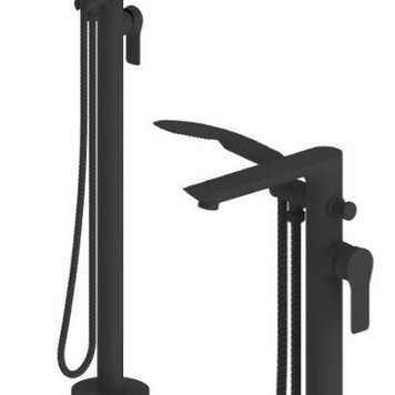 TENZO PRO Robinet de bain autoportant galia noir mat
