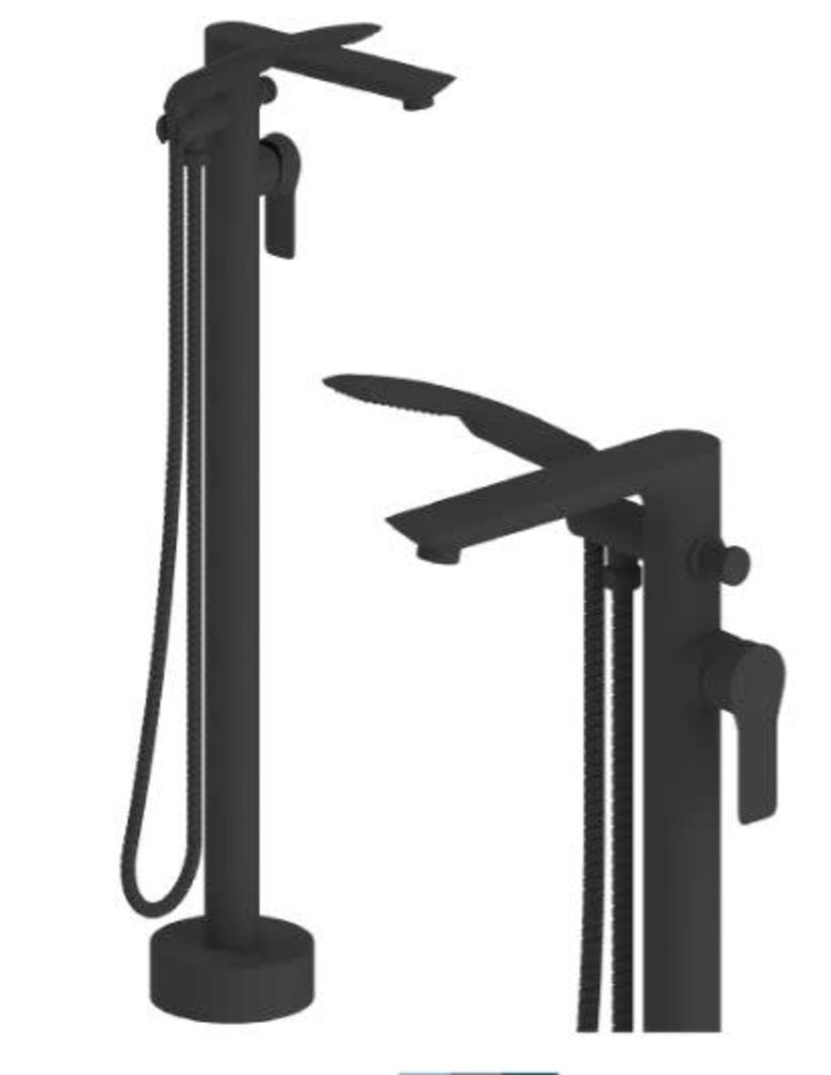 TENZO PRO ROBINET DE BAIN AUTOPORTANT GALIA NOIR MAT