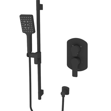 TENZO PRO Finition kit de douche galia carré 2 ftcs pression balancée noir mat