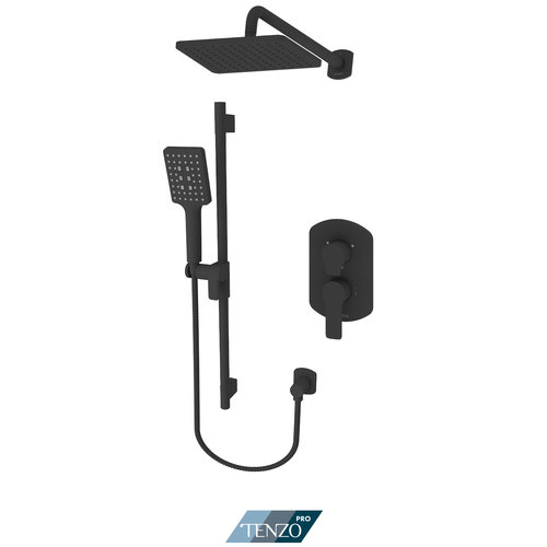 TENZO PRO FINITION KIT DE DOUCHE GALIA CARRÉ 2 FTCS PRESSION BALANCÉE NOIR MAT TENZO PRO FINITION KIT DE DOUCHE GALIA CARRÉ 2 FTCS PRESSION BALANCÉE NOIR MAT