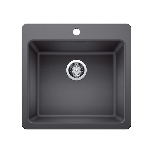 LUXART EVIER SILGRANIT SIMPLE 21-1/4 x 21-1/2 SUR/SOUS PLAN CHARBON LUXART EVIER SILGRANIT SIMPLE 21-1/4 x 21-1/2 SUR/SOUS PLAN CHARBON