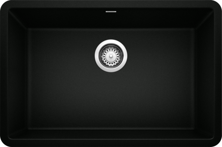 BLANCO EVIER GRANITE PRECIS 27 U SINGLE NOIR CHARBON