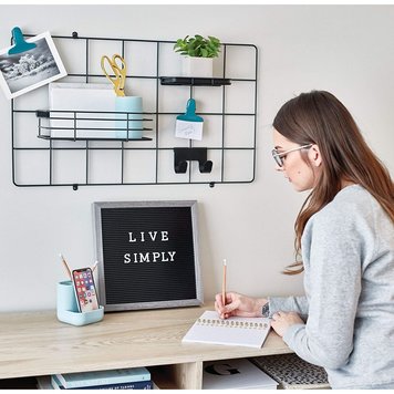 INTERDESIGN RANGEMENT MURAL JAYCE GRILLAGE NOIR MAT