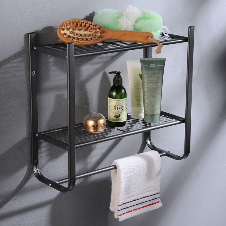 HARMAN ETAGERE MURALE EDGE EN METAL NOIR MAT