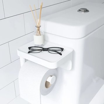 UMBRA PORTE PAPIER TOILETTE FLEX SURELOCK A VENTOUSE BLANC