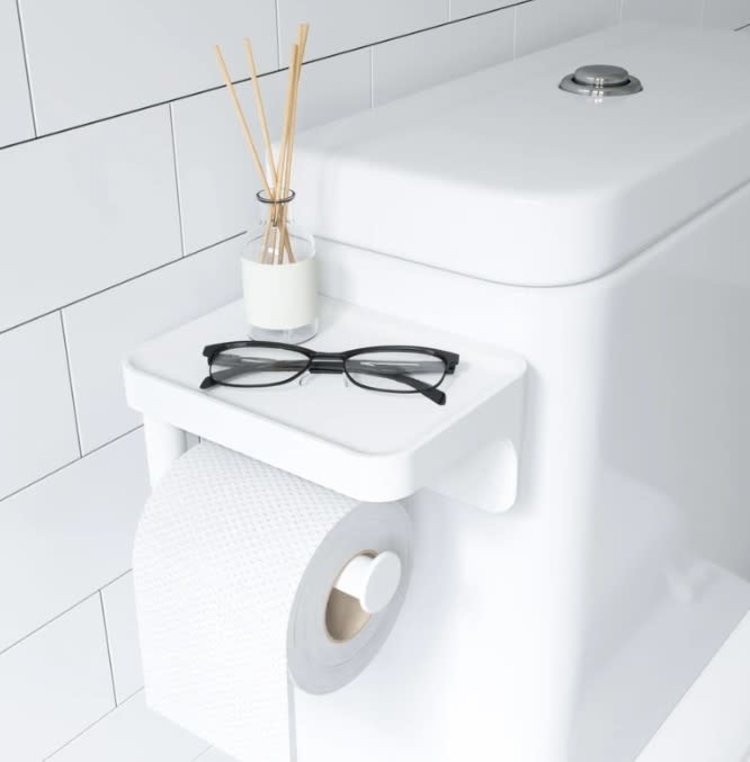UMBRA Porte papier toilette flex surelock a ventouse blanc