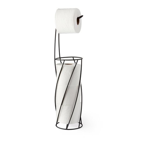 BETTER LIVING PORTE PAPIER TWIST AVEC RESERVE NOIR MAT BETTER LIVING PORTE PAPIER TWIST AVEC RESERVE NOIR MAT