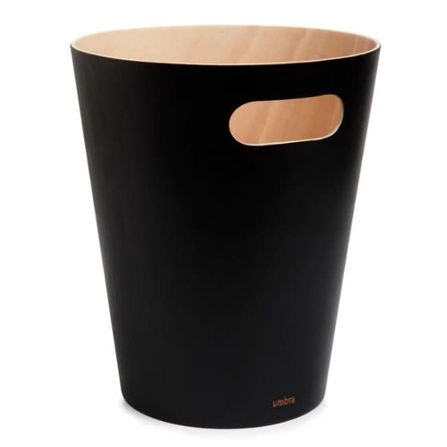 UMBRA POUBELLE WOODROW EN BOIS NOIRE UMBRA POUBELLE WOODROW EN BOIS NOIRE