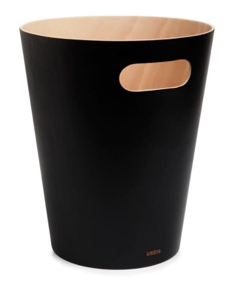 UMBRA POUBELLE WOODROW EN BOIS NOIRE